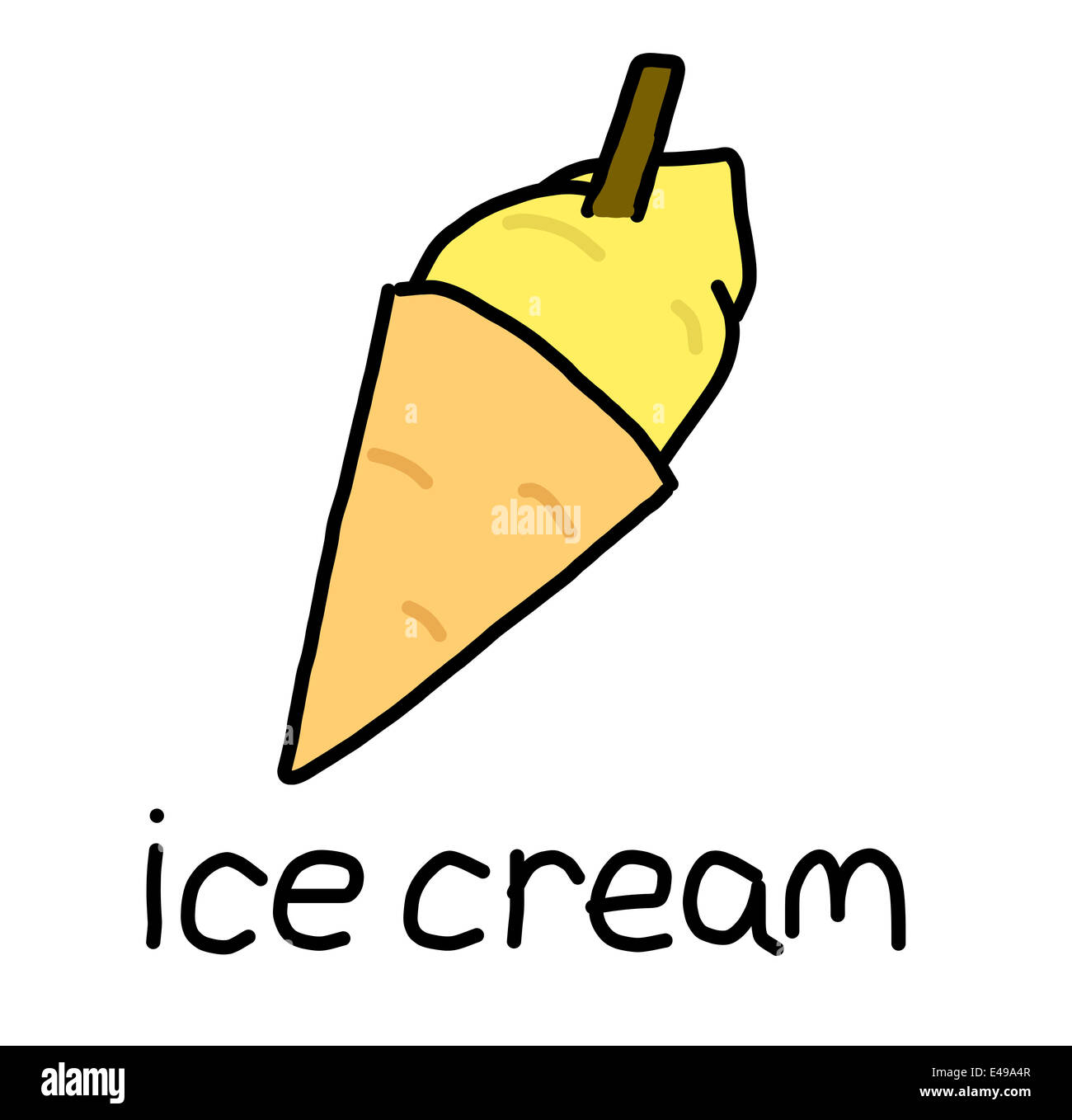 Illustrazione di alfabeto parole - gelato Foto Stock