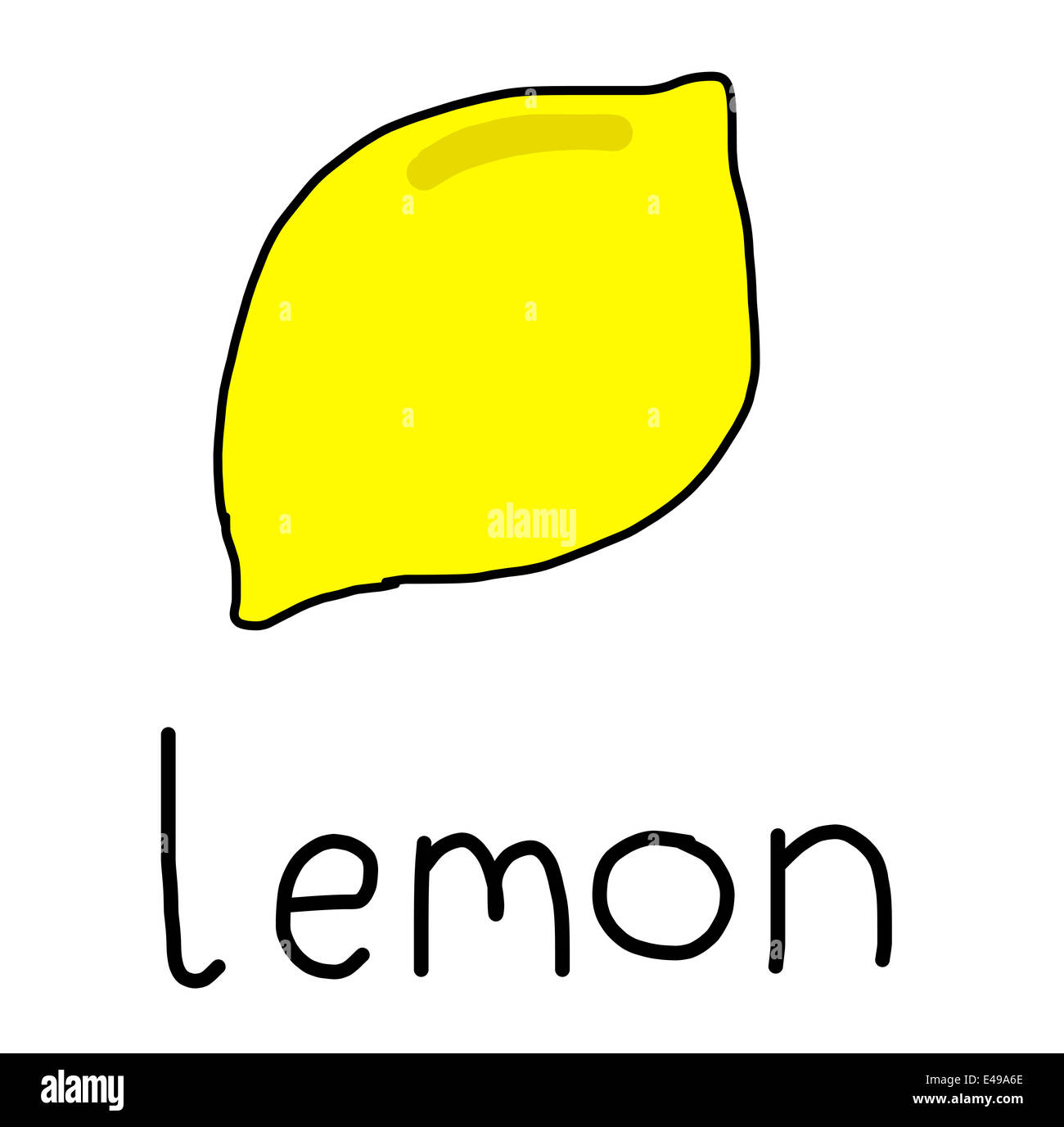 Illustrazione di alfabeto parole - limone Foto Stock