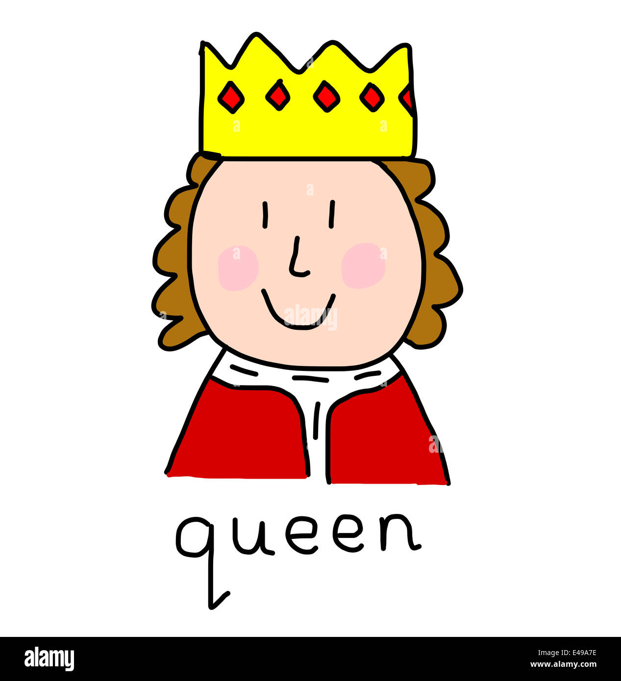 Illustrazione di alfabeto parole - queen Foto Stock