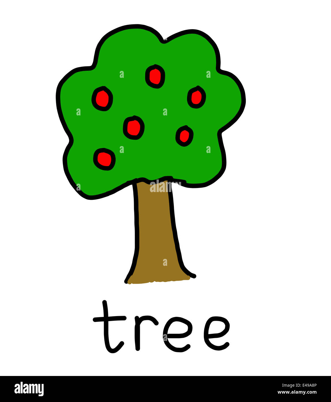 Illustrazione di alfabeto parole - albero Foto Stock