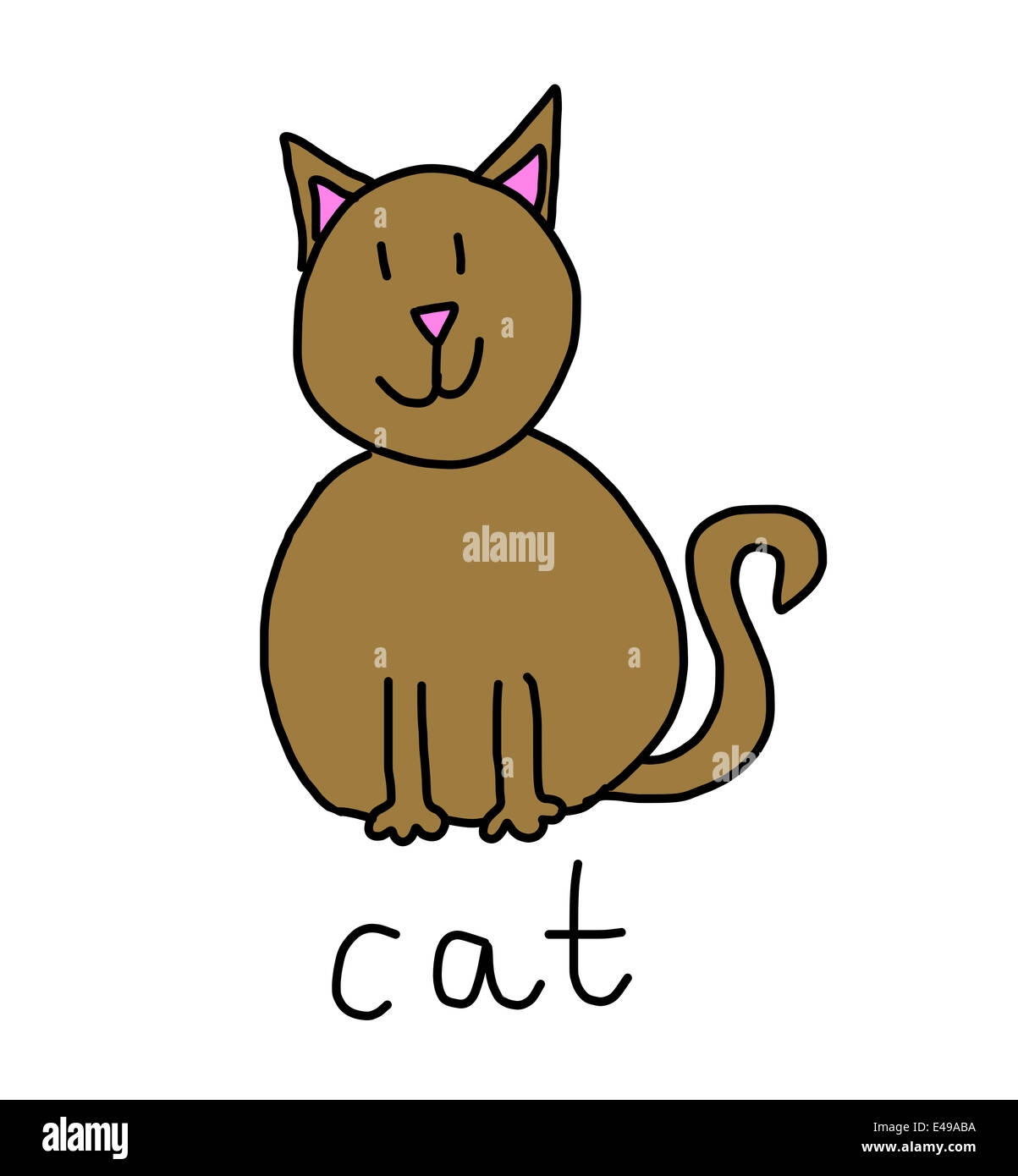 Illustrazione di alfabeto parole - cat Foto Stock