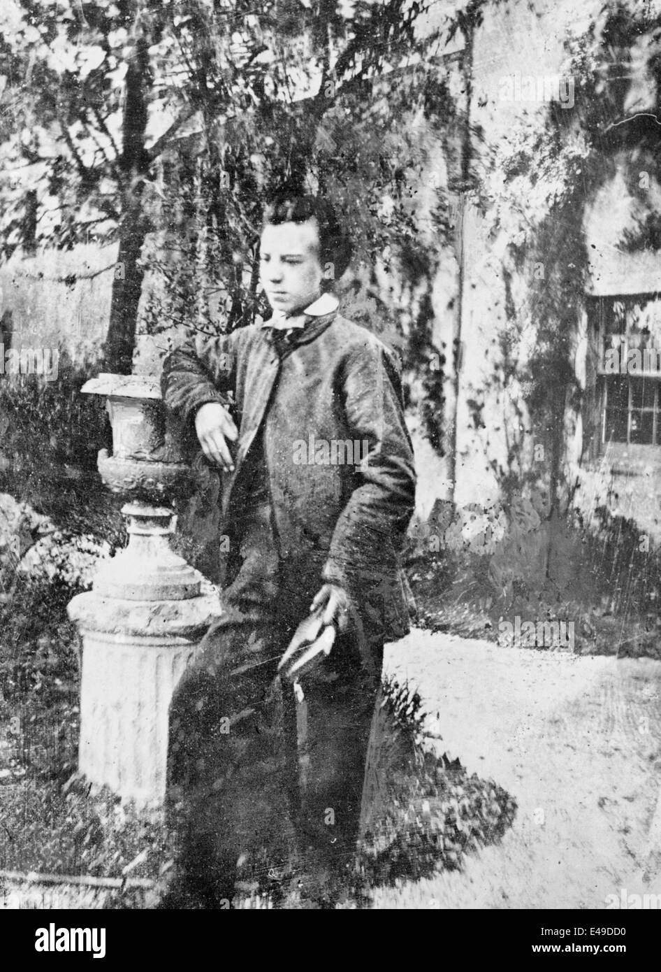 Alexander Graham Bell circa all'età di quattordici o quindici anni, circa 1861 Foto Stock