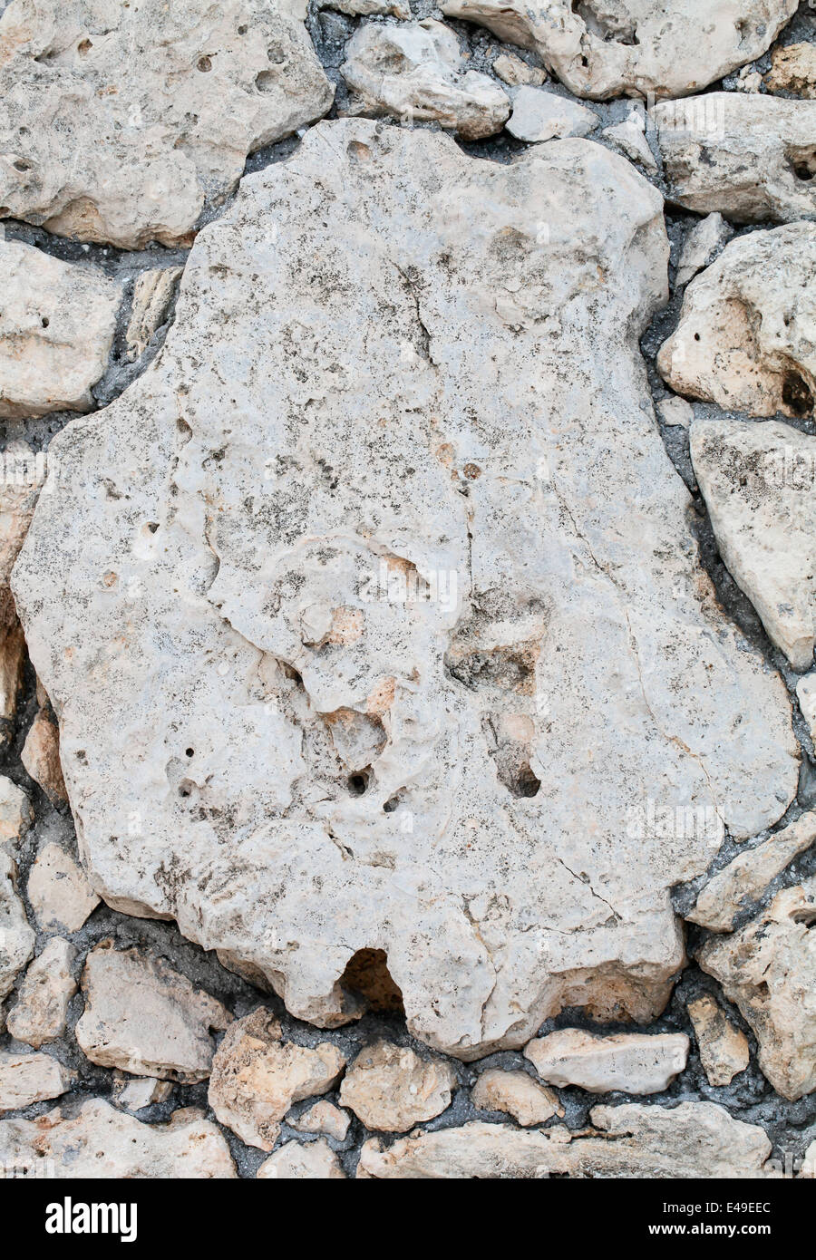 Il vecchio muro di pietra, sfondo texture Foto Stock