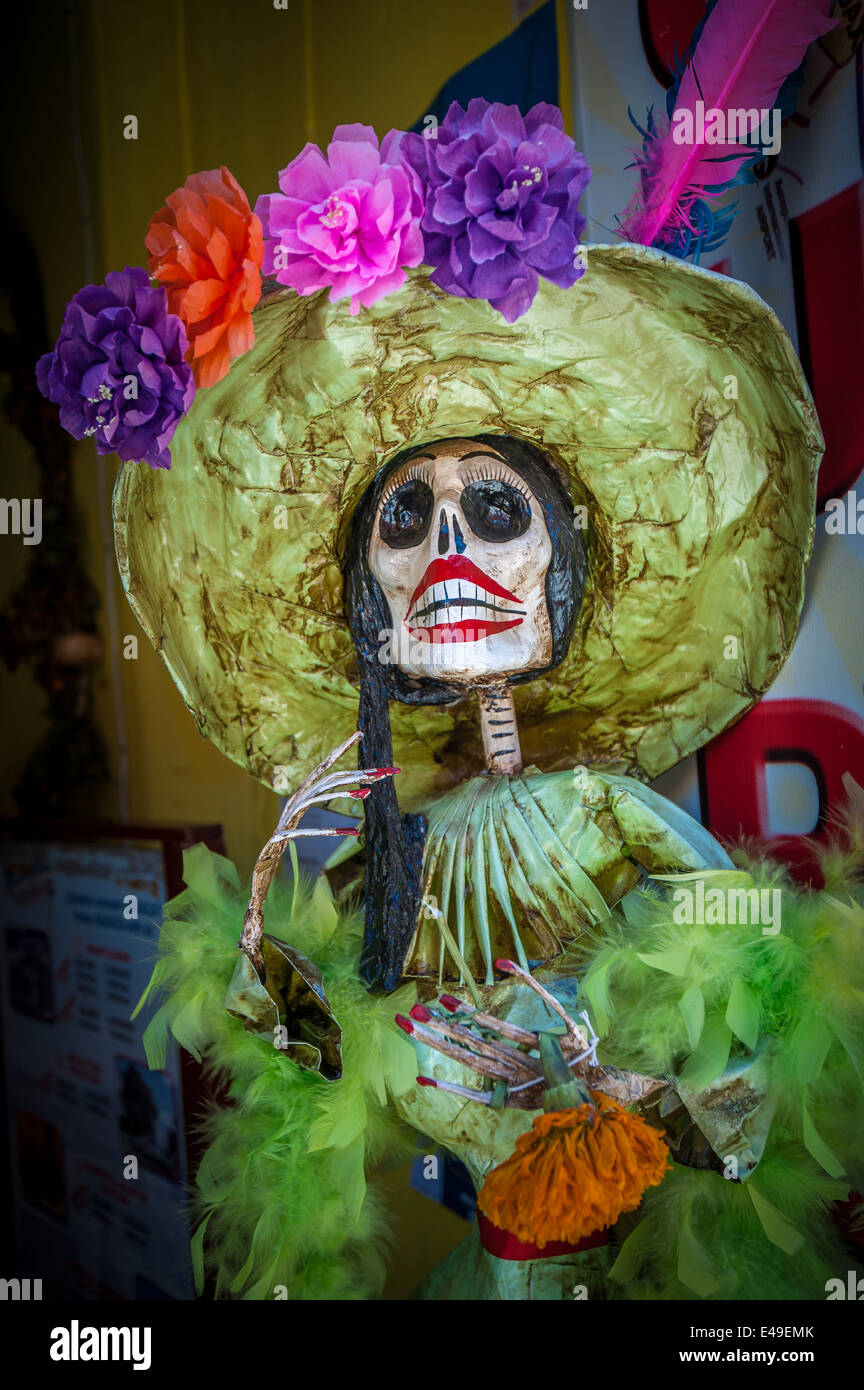 La Calavera Catrina, personaggio tradizionale messicano di Giorno dei Morti Foto Stock