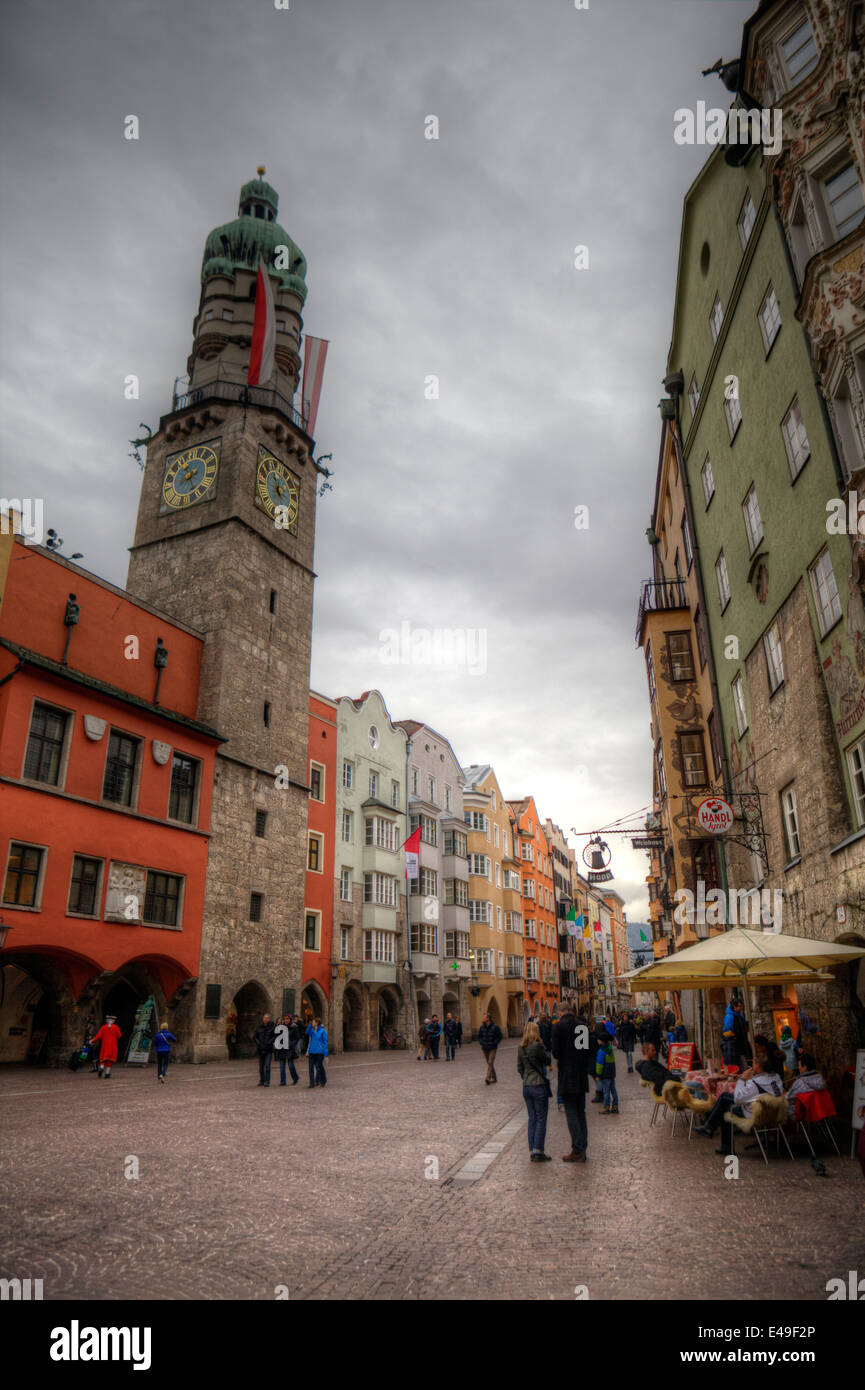 Strade di Innsbruck Foto Stock
