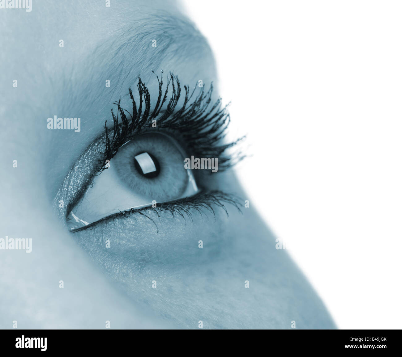 Occhio femmina - tono di colore blu Foto Stock