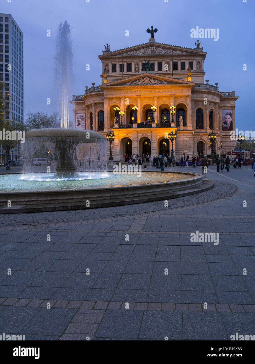 Germania, Hesse, Francoforte, Old opera house Foto Stock