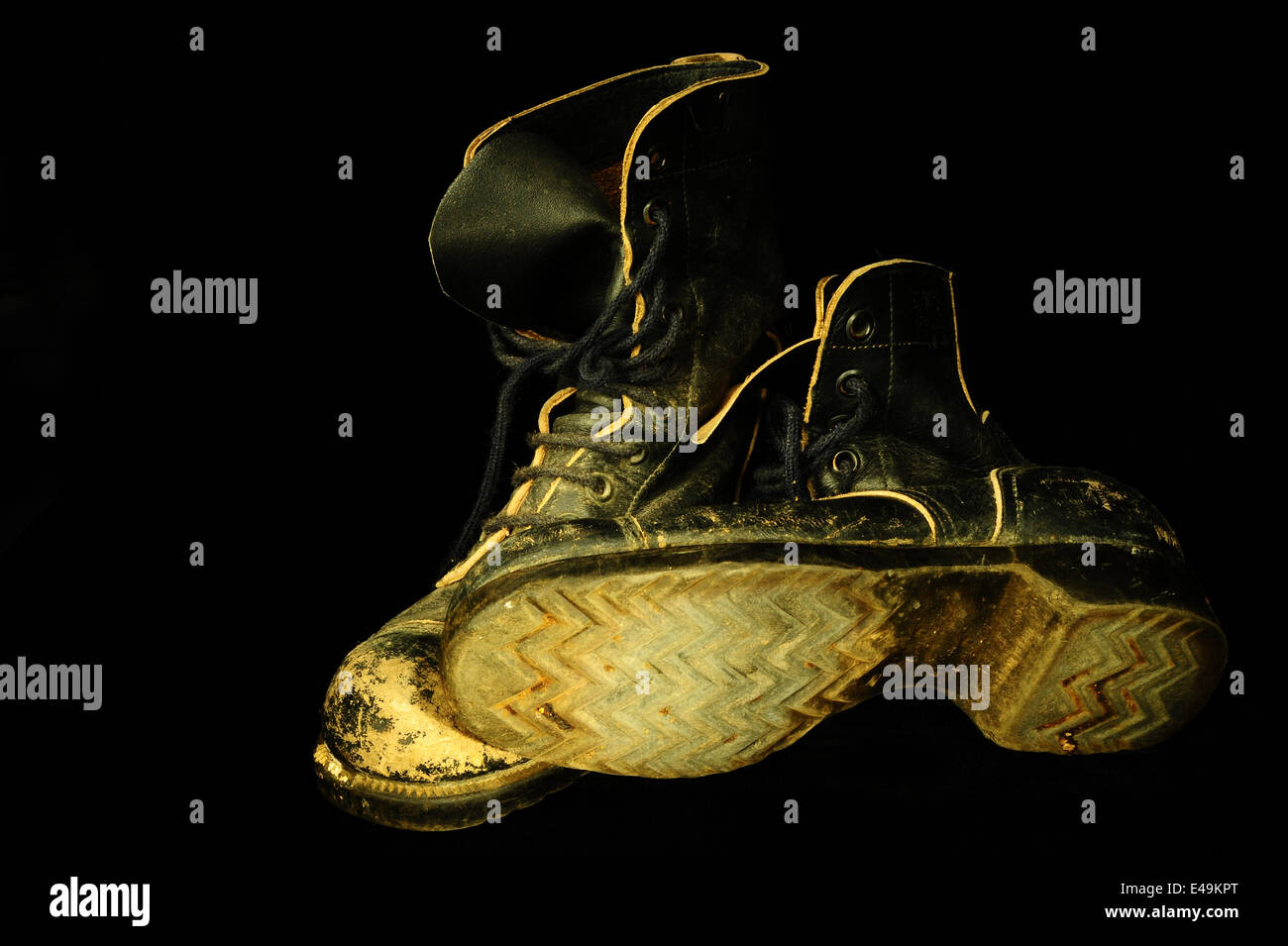 Stivali militari Foto Stock