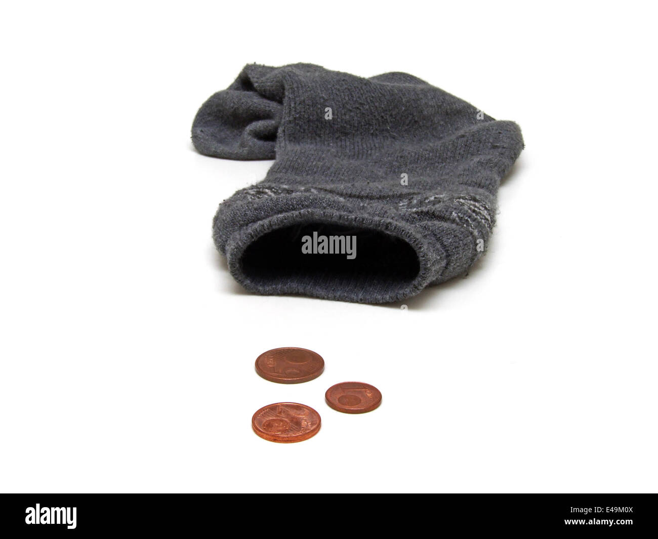 calzino di soldi Foto Stock