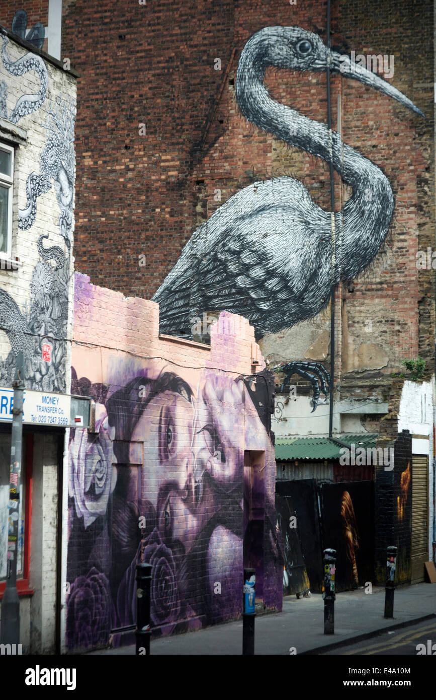 Gru da Roa, Hanbury Street, Londra, E1, England, Regno Unito, Europa Foto Stock