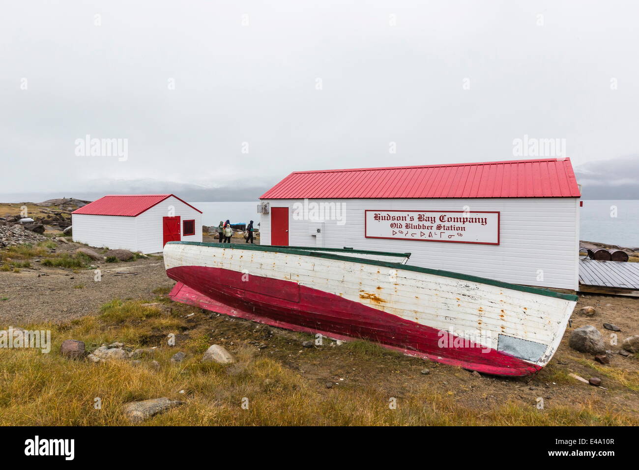 Baia di Hudson Azienda stazione baleniera in Pangnirtung, Nunavut, Canada, America del Nord Foto Stock