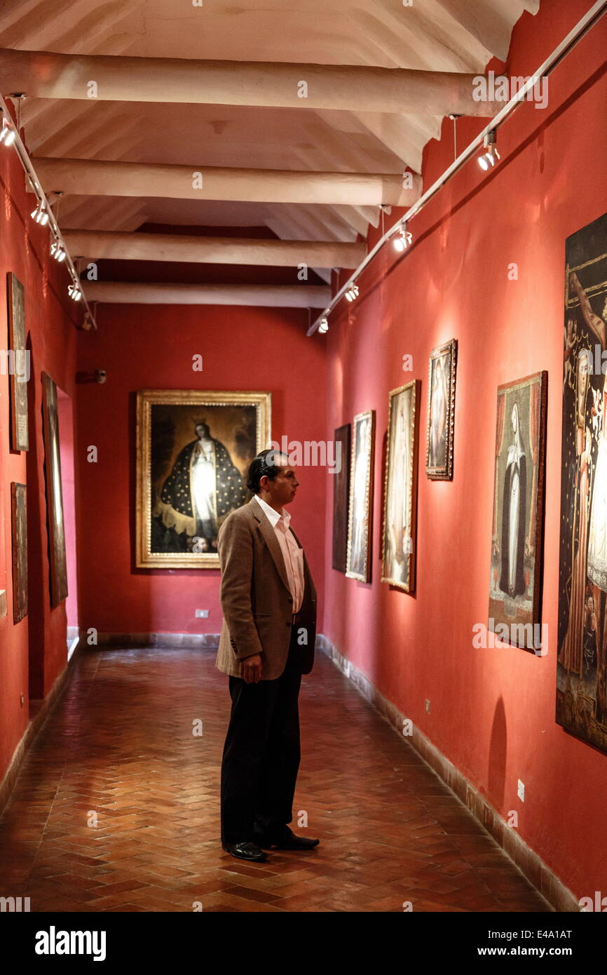 Vice Royal Gallery a casa Cabrera (Museo di Arte Precolombiana), Cuzco, Perù, Sud America Foto Stock