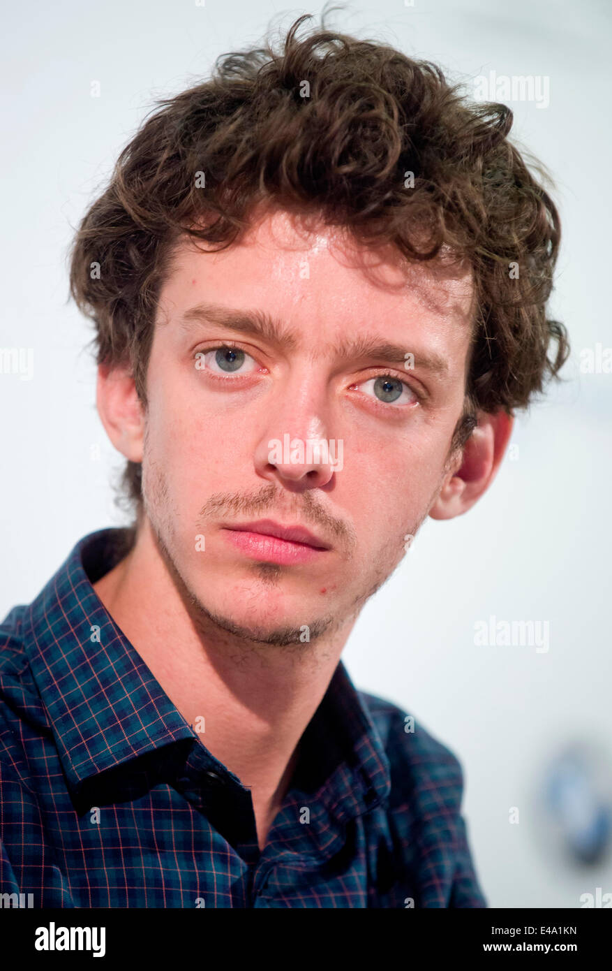 Bohemia Repubblica Ceca. 5 Luglio, 2014. Attore belga Jean-Michel Balthazar presenta filmato Canadian-Belgian tutto tuo al quarantanovesimo Karlovy Vary Film Festival Internazionale di Karlovy Vary, Boemia occidentale, il Sabato, 5 luglio 2014. © CTK/Alamy Live News Foto Stock