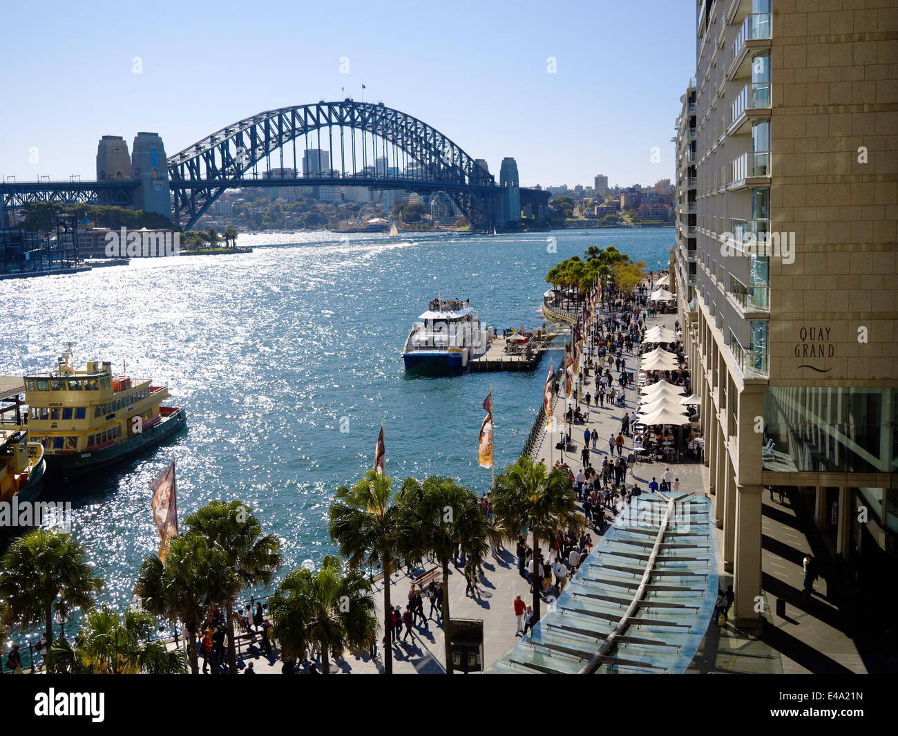 La Circular Quay, Sydney, Nuovo Galles del Sud, Australia Pacific Foto Stock