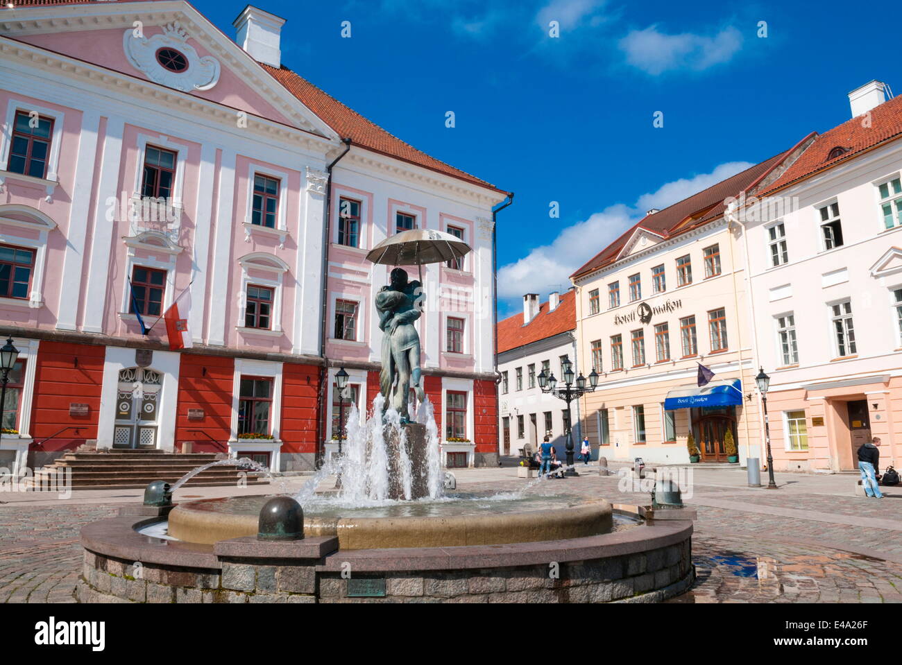 Raekoja square (Raekoja plats), Tartu, Estonia, paesi baltici, Europa Foto Stock