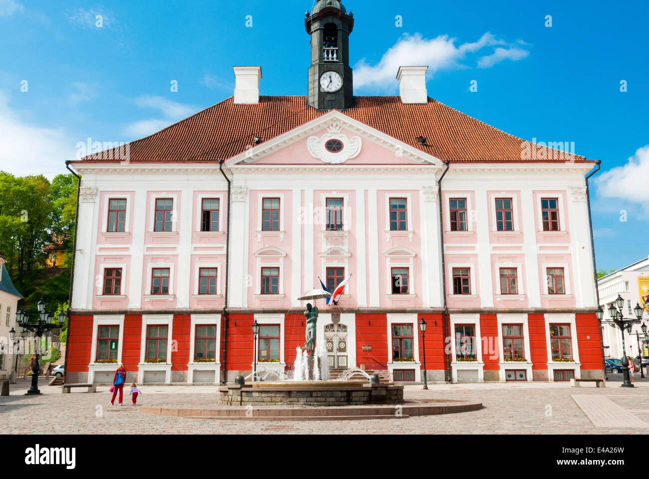 Town Hall, Raekoja square (Raekoja plats), Tartu, Estonia, paesi baltici, Europa Foto Stock