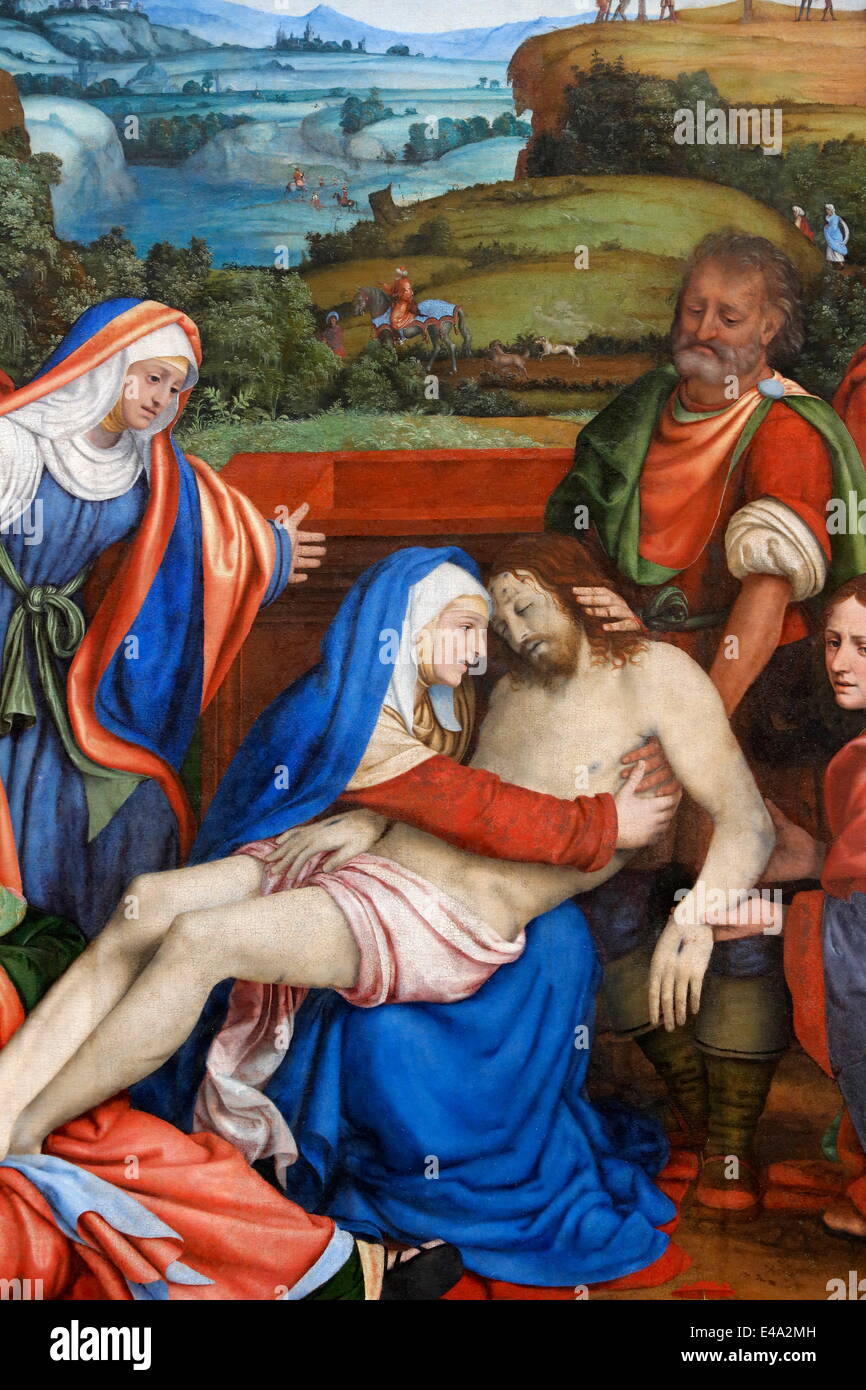 Il cordoglio per la morte di Cristo, di Andrea di Bartolo, dipinta nel 1465, Parigi, Francia, Europa Foto Stock