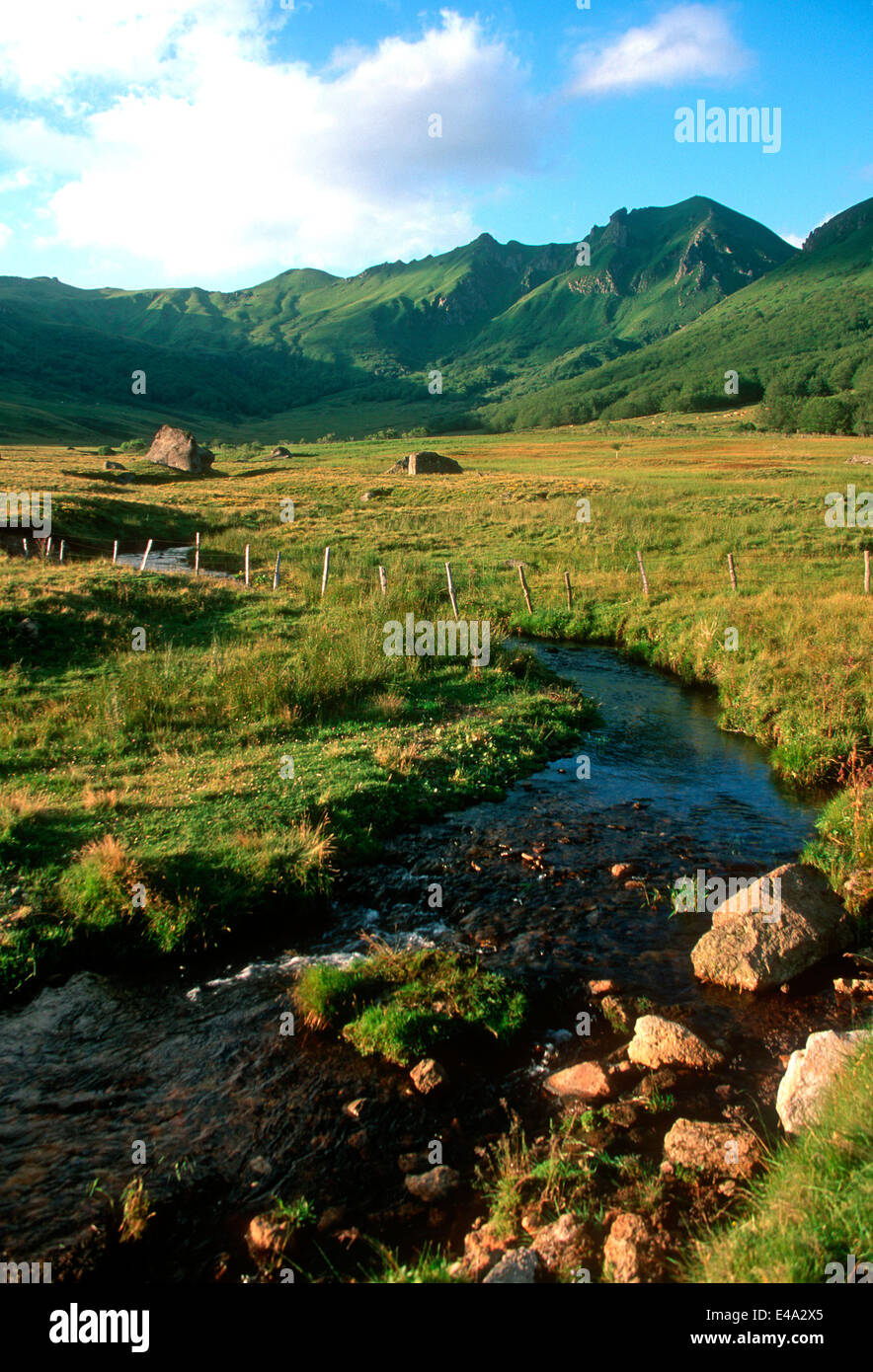 Vista sulla campagna, Auvergne, Francia Foto Stock