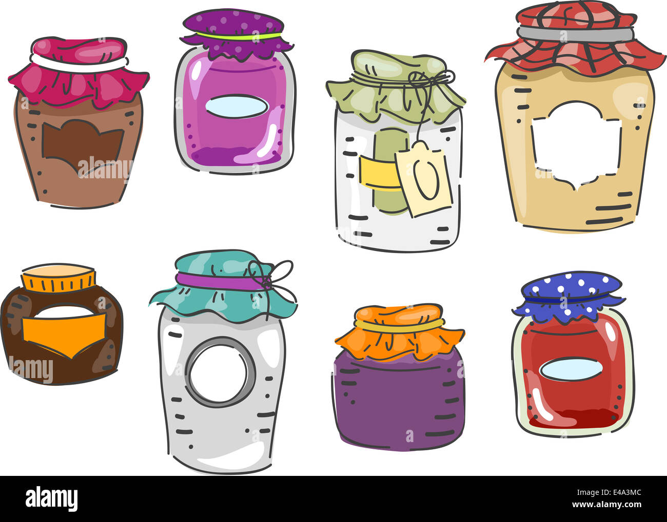 Illustrazione con differenti elementi associati con la Canning Foto Stock