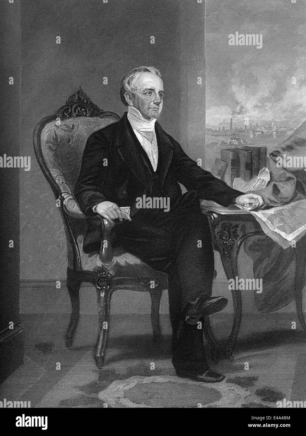 Abbott Lawrence, 1792 - 1855, un eminente uomo d'affari americano, un politico e filantropo, Foto Stock