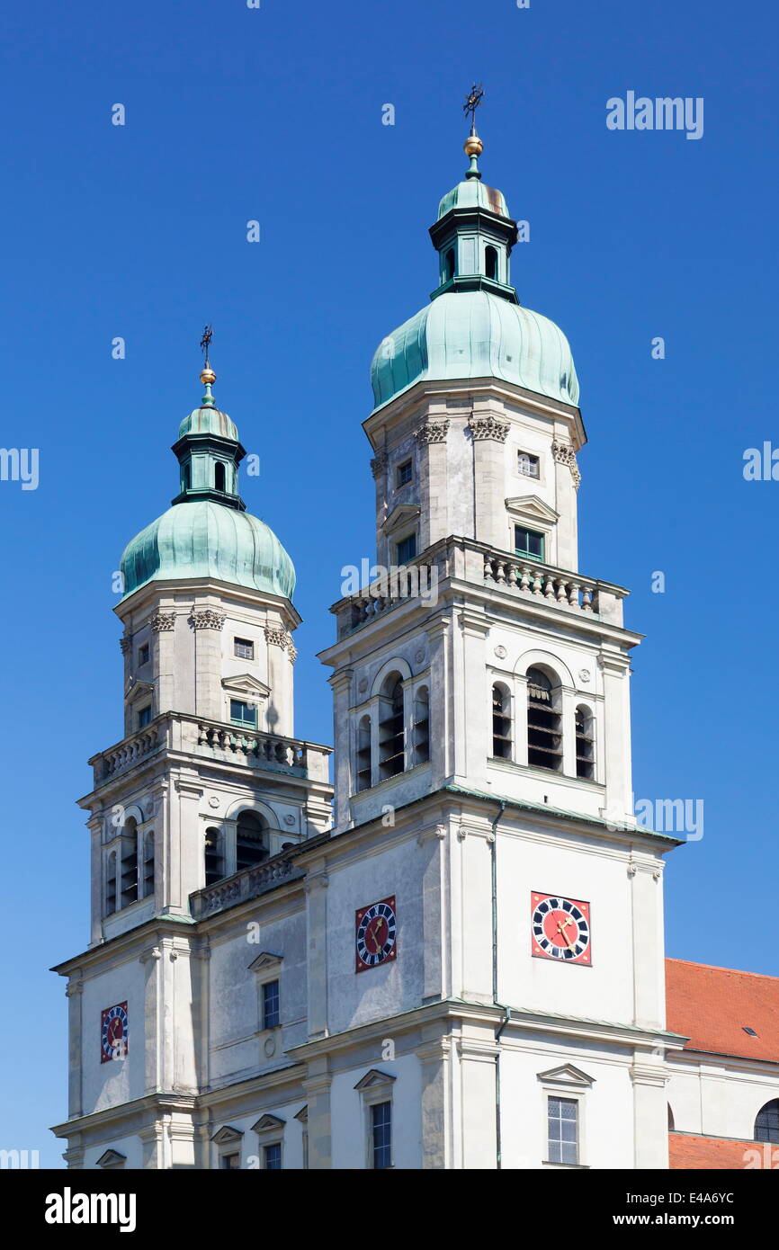 San Lorenz Basilica, Kempten, Schwaben, Baviera, Germania, Europa Foto Stock