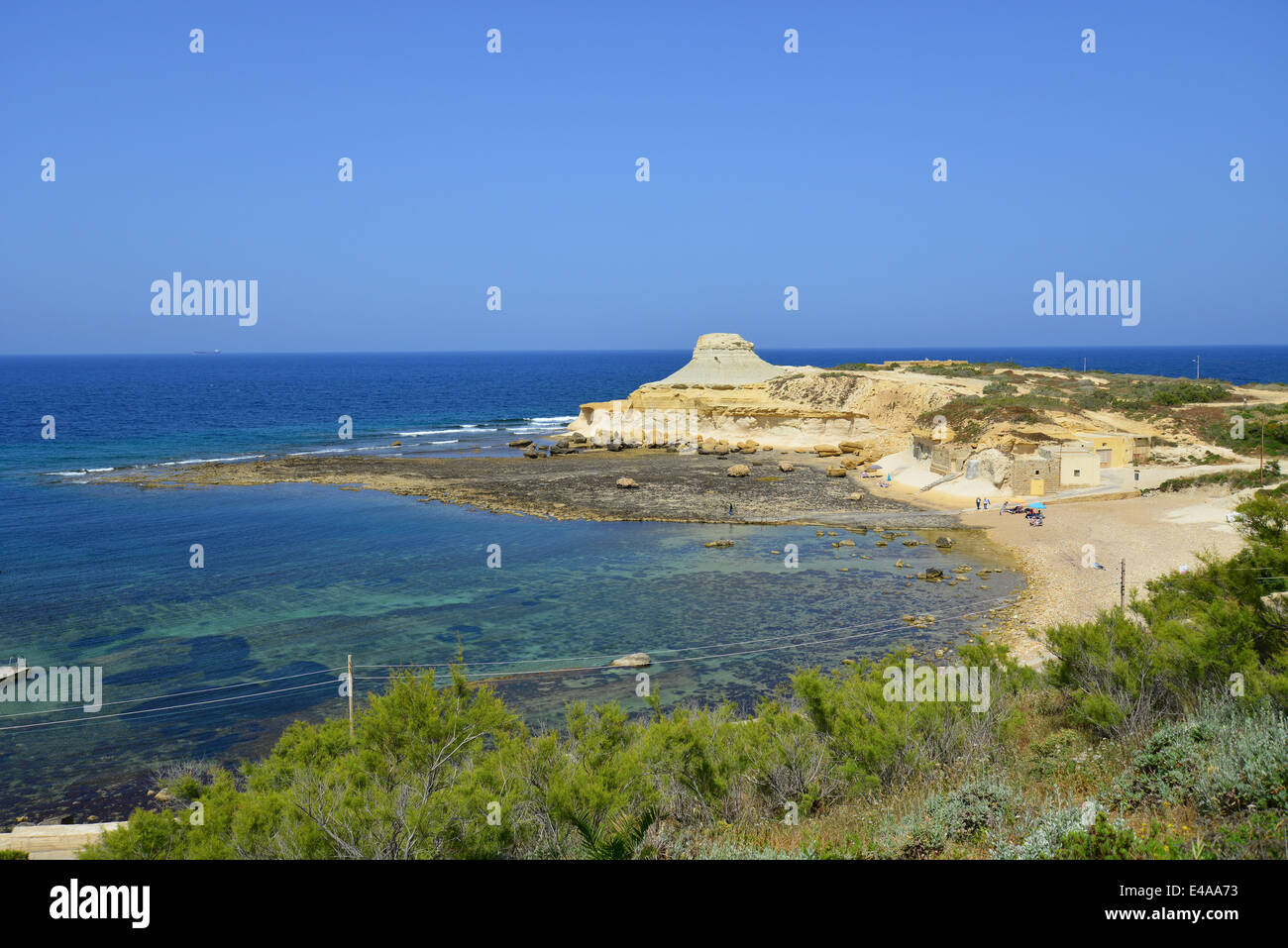 Spiaggia a Xwejni Bay, Żebbuġ, Gozo (Għawdex), Gozo e Comino distretto, Gozo Regione, Repubblica di Malta Foto Stock