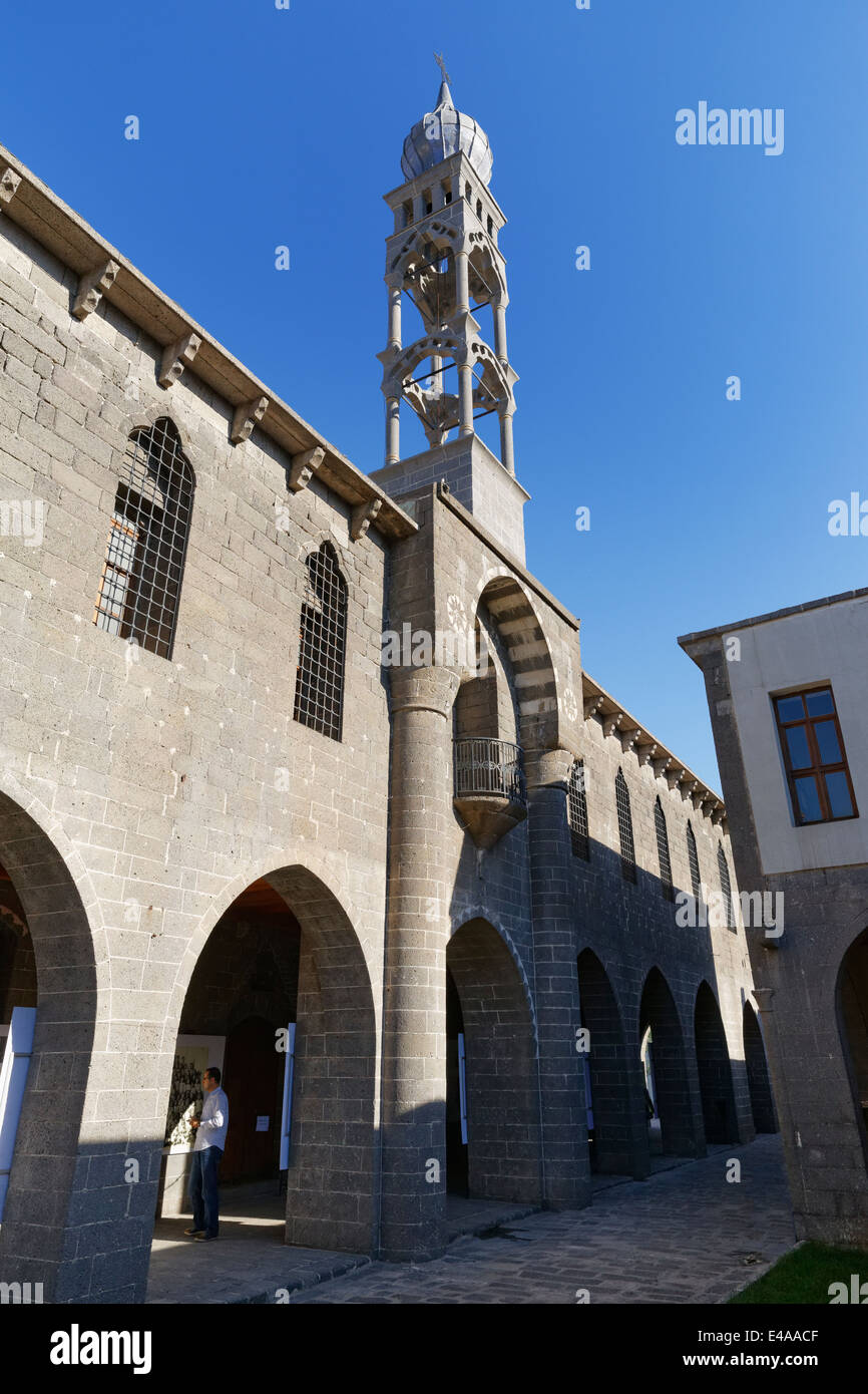 La Turchia, Diyarbakir, facciata e chiesa guglia di san Giragos Chiesa Armena Foto Stock