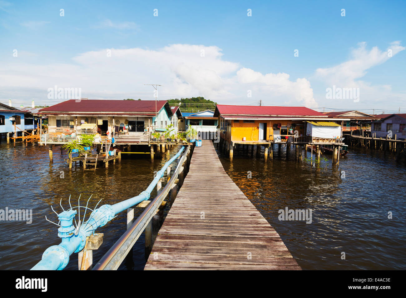 Il Sud Est Asiatico, Regno del Brunei Bandar Seri Begawan, Kampung Ayer acqua village Foto Stock
