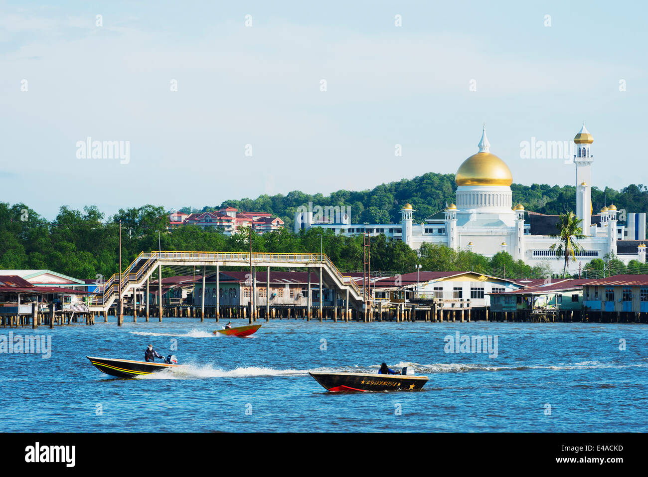 Il Sud Est Asiatico, Regno del Brunei Bandar Seri Begawan, la Moschea di Omar Ali Saifuddien Foto Stock