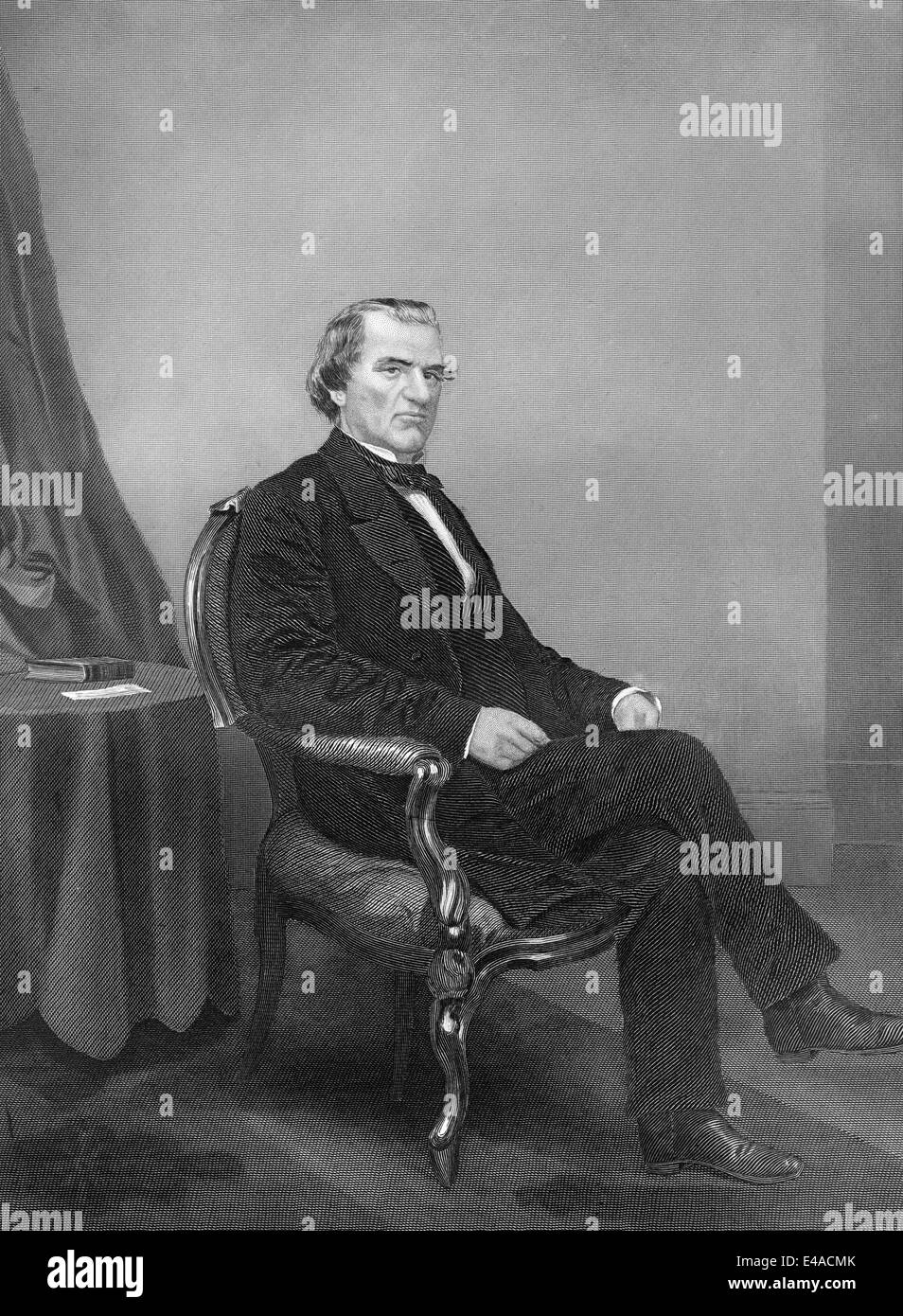 Andrew Johnson, 1808 - 1875, il diciassettesimo Presidente degli Stati Uniti, Foto Stock