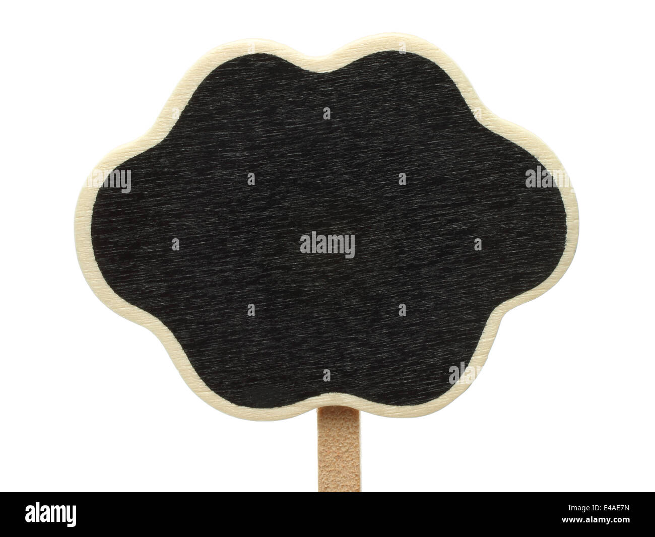 Vuota forma cloud blackboard su sfondo bianco Foto Stock