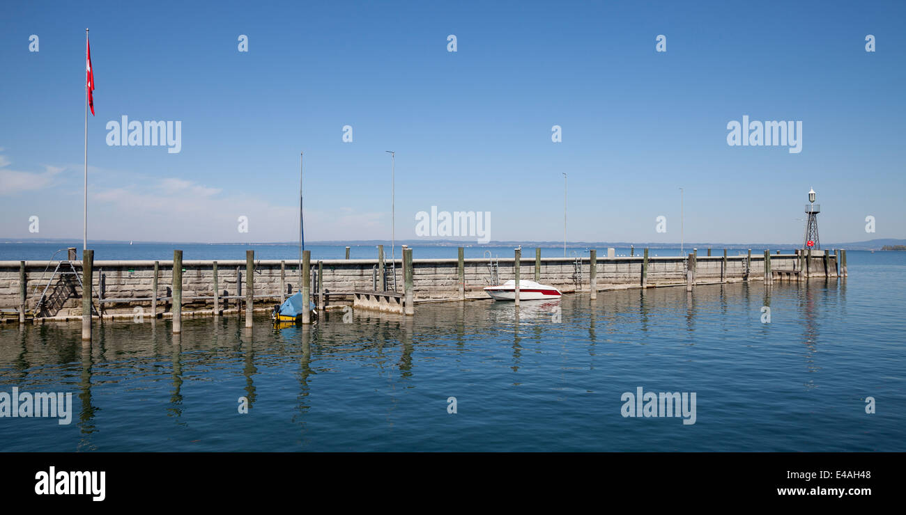 La Svizzera, nel cantone di San Gallo, Rorschach, il lago di Costanza, porta ingresso, FARO Foto Stock
