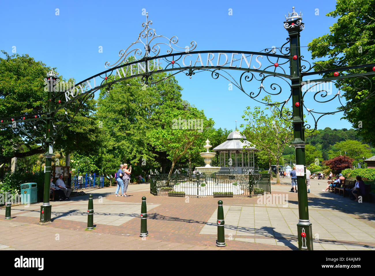 Royal Avenue Gardens, Dartmouth, South Hams District Devon, Inghilterra, Regno Unito Foto Stock