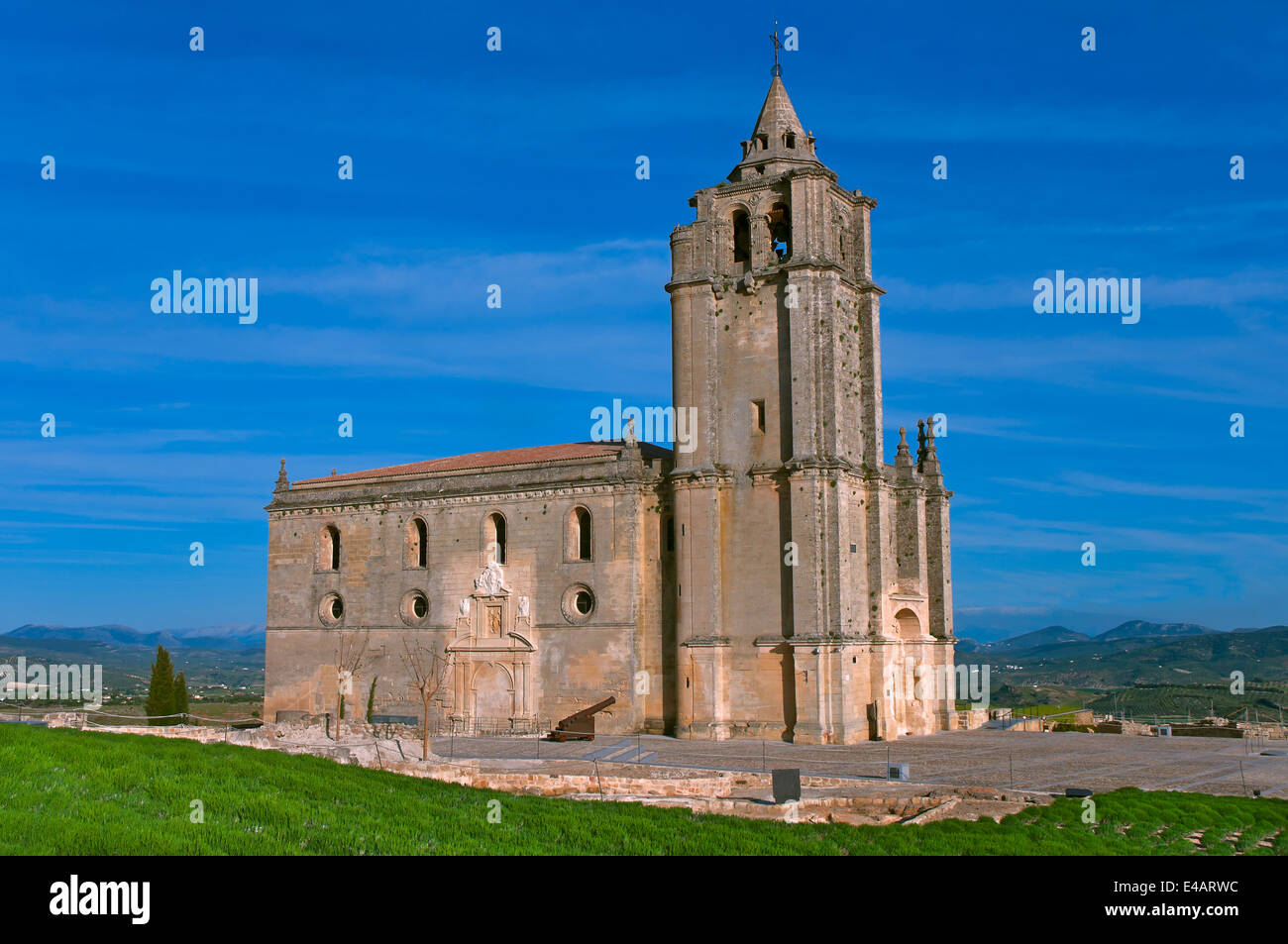 Sindaco chiesa abbaziale, la Mota Fortezza, alcala la real jaen-provincia, regione dell'Andalusia, Spagna, Europa Foto Stock