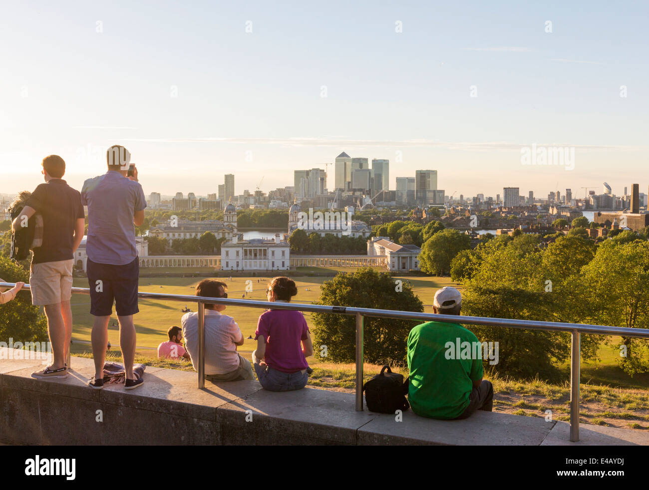 Il parco di Greenwich al crepuscolo - Londra Foto Stock
