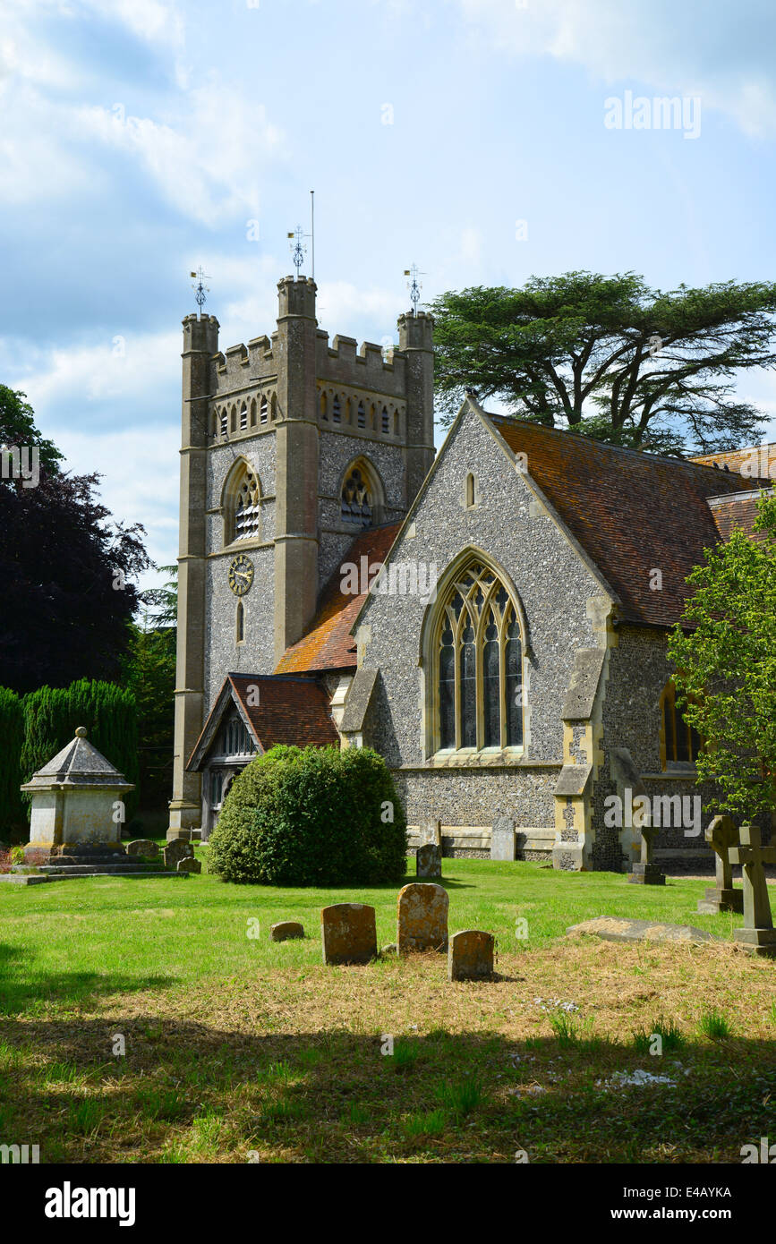 Santa Maria Vergine Chiesa, Hambleden, Buckinghamshire, Inghilterra, Regno Unito Foto Stock