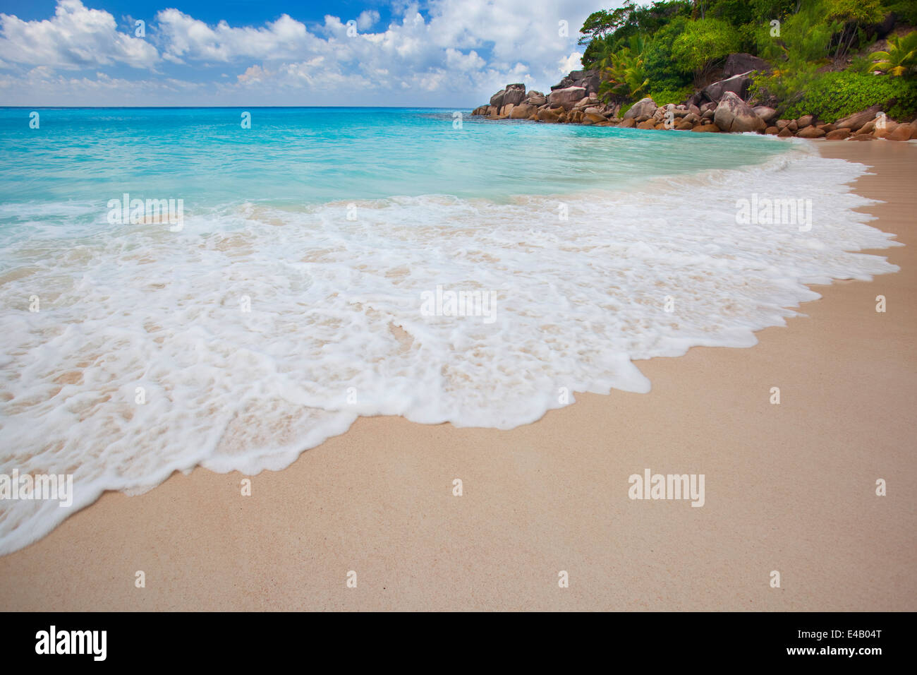 Sogno spiaggia Seychelles Foto Stock