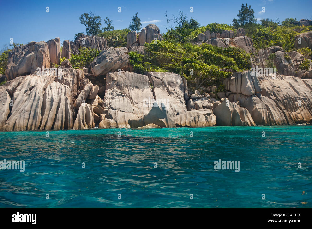 Spiaggia da sogno - Isola di Felicité Seychelles Foto Stock