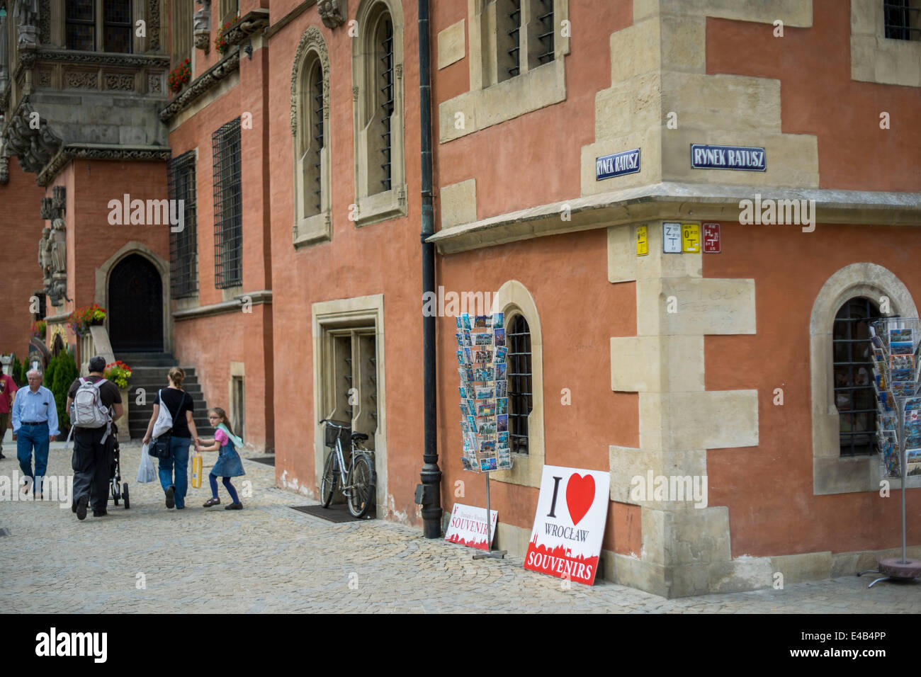 Gothic Municipio della Città Vecchia di Wroclaw Foto Stock