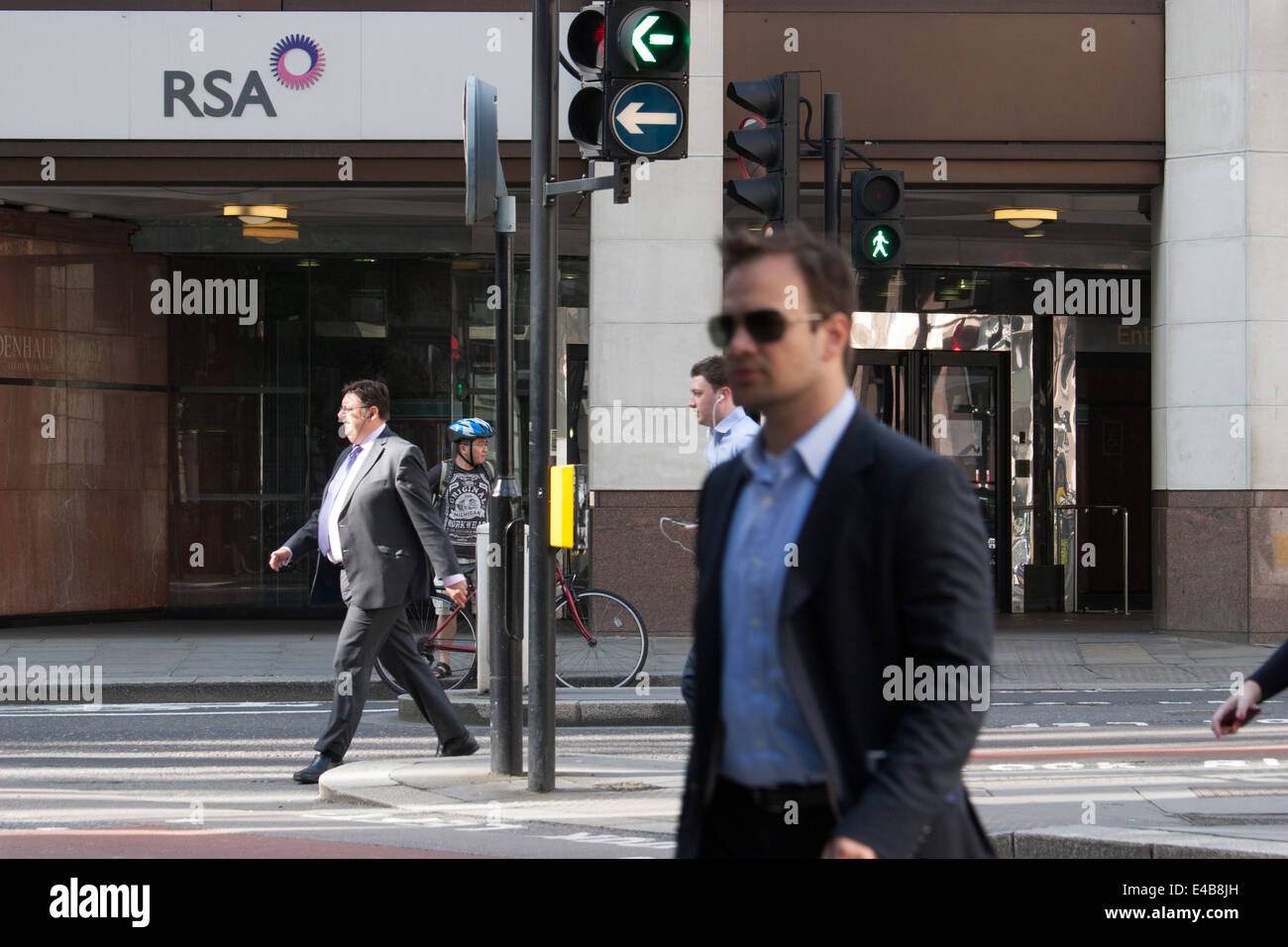 30 giugno 2014, City of London, Regno Unito. Sede centrale di RSA Insurance Group, ex Royal and Sun Alliance, nel distretto finanziario di Londra Foto Stock