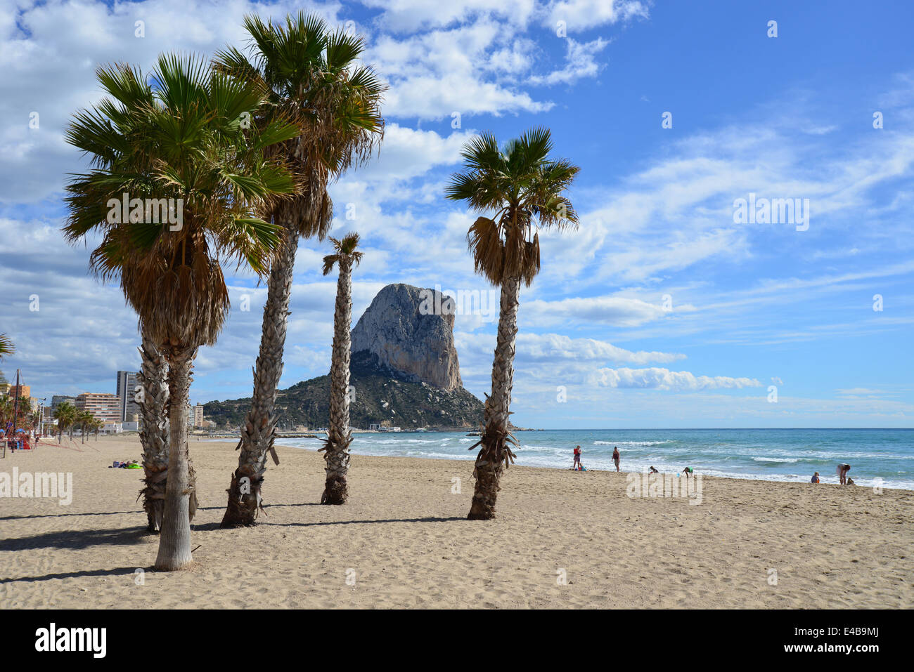 Playa del Arenal-Bol, Calpe (CALP), Costa Blanca, Alicante provincia, il Regno di Spagna Foto Stock