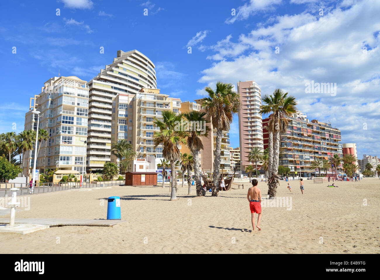 Playa del Arenal-Bol, Calpe (CALP), Costa Blanca, Alicante provincia, il Regno di Spagna Foto Stock