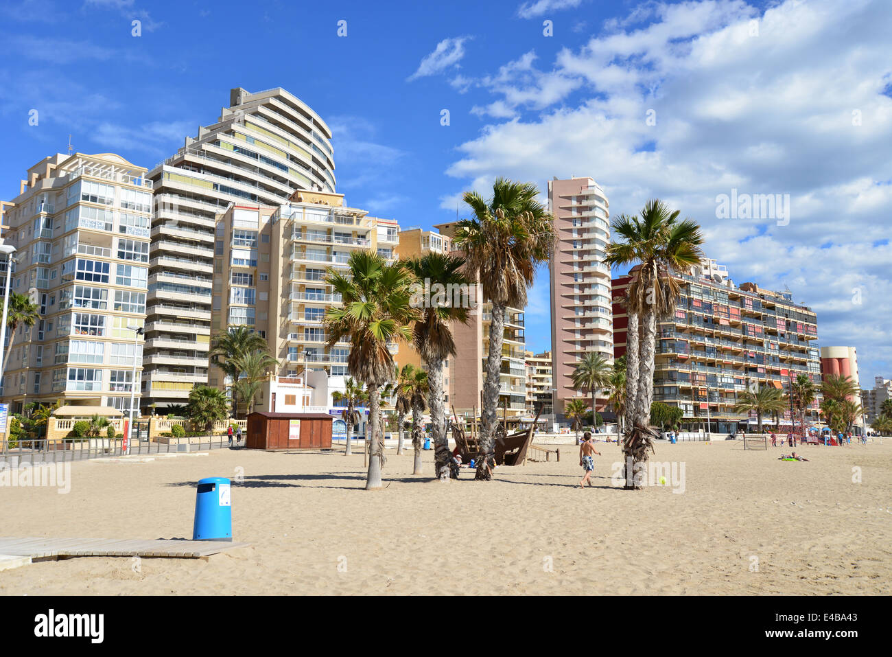 Playa del Arenal-Bol, Calpe (CALP), Costa Blanca, Alicante provincia, il Regno di Spagna Foto Stock