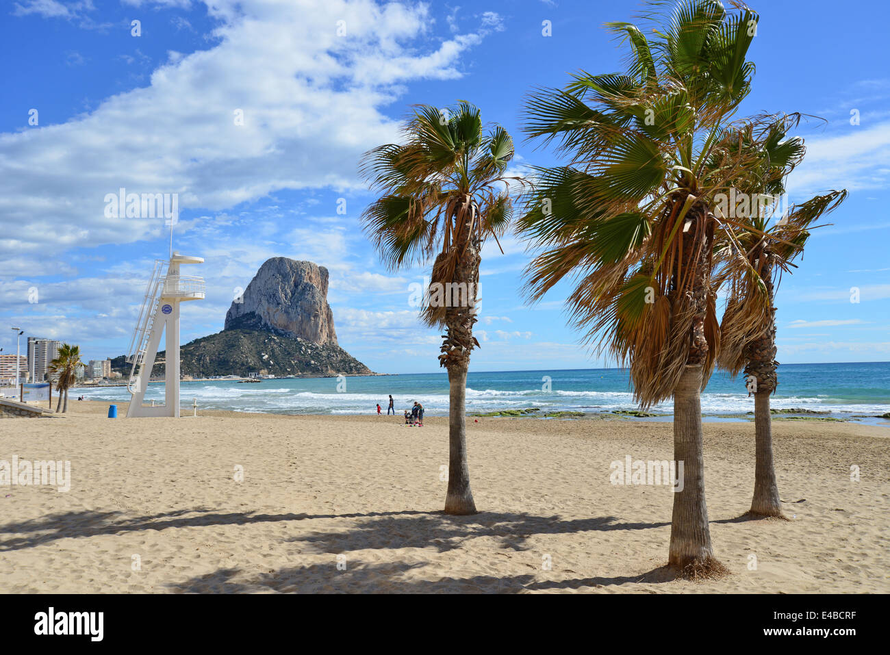 Playa del Arenal-Bol, Calpe (CALP), Costa Blanca, Alicante provincia, il Regno di Spagna Foto Stock