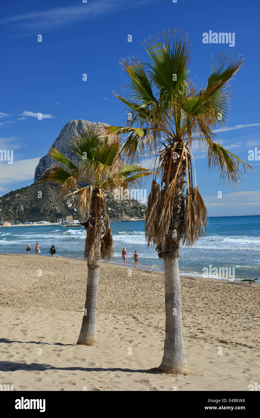 Playa del Arenal-Bol, Calpe (CALP), Costa Blanca, Alicante provincia, il Regno di Spagna Foto Stock