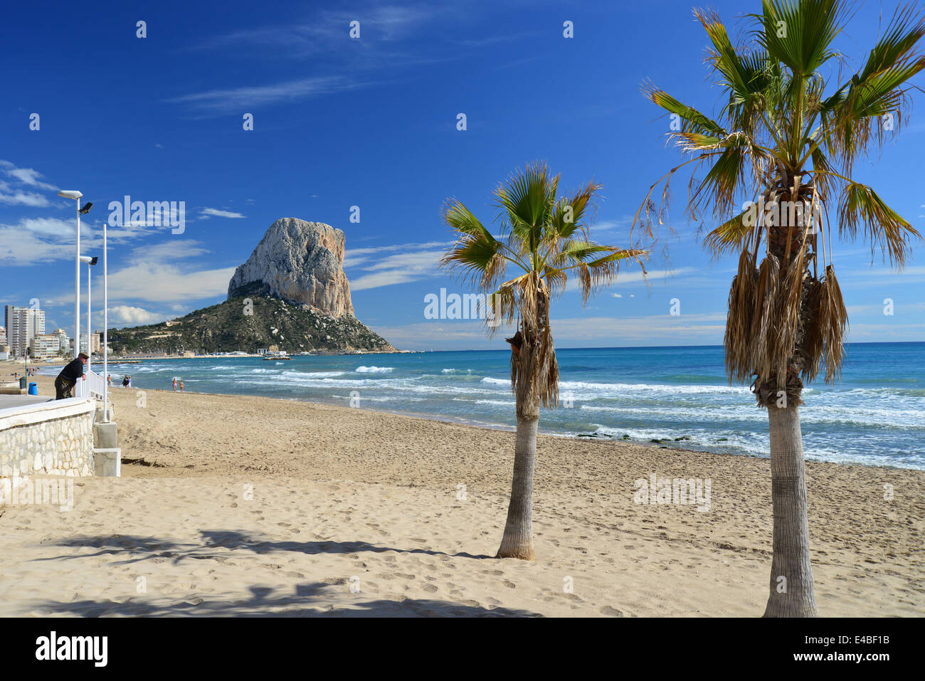 Playa del Arenal-Bol, Calpe (CALP), Costa Blanca, Alicante provincia, il Regno di Spagna Foto Stock