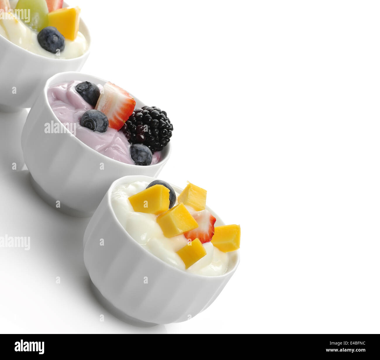 Yogurt con frutta fresca Foto Stock