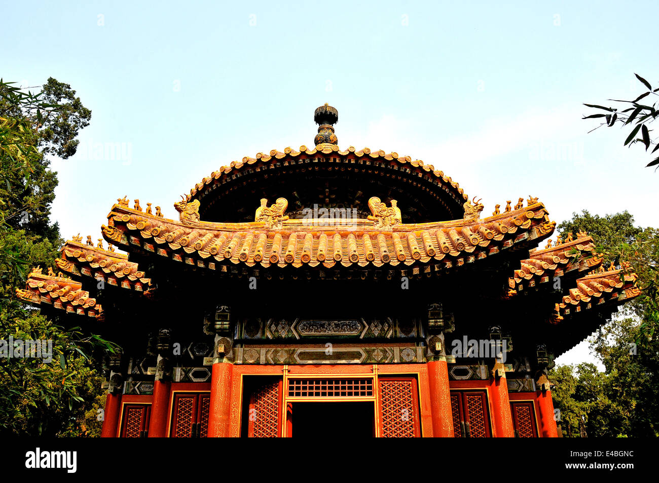 In hotel pavillon imperial Flower Garden Yuhuayuan nella Città Proibita di Pechino CINA Foto Stock