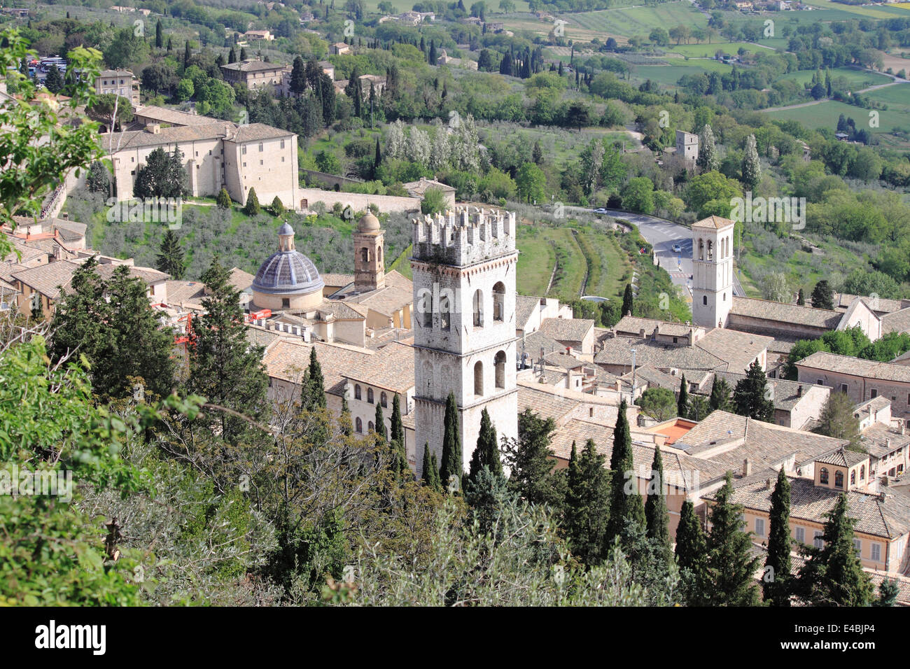 Scena urbana in Assisi, Italia Foto Stock