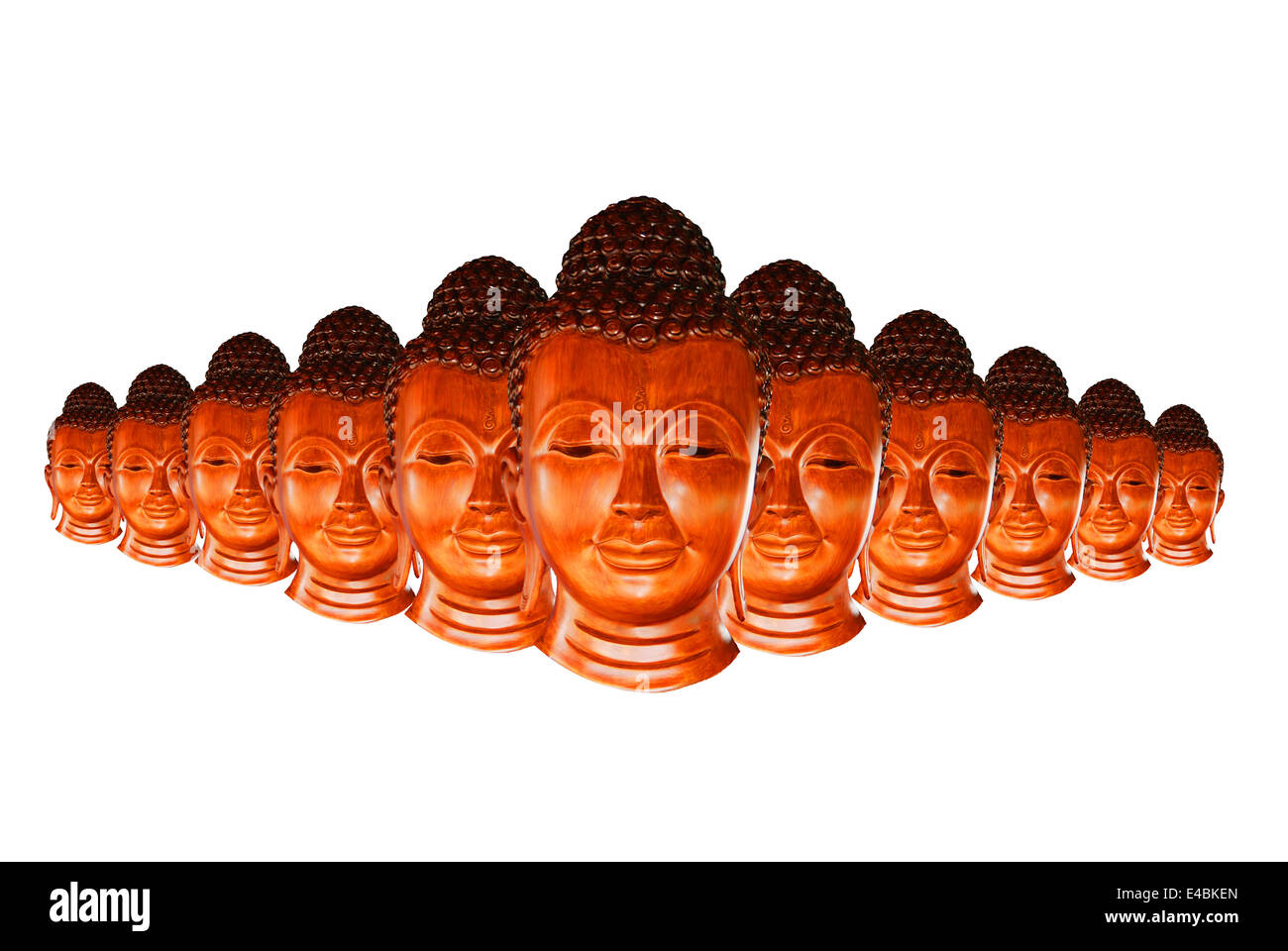 5 Statua del Buddha allineare Foto Stock